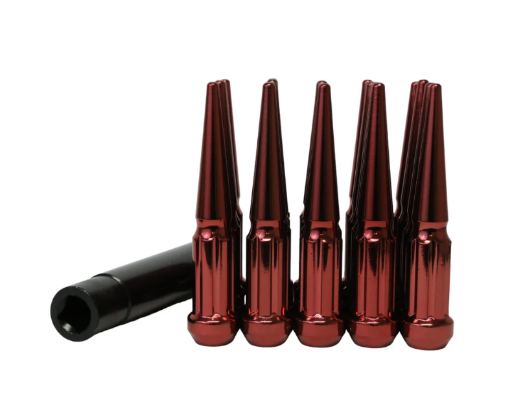 Spike Lug Nuts 14x1.5 Red
