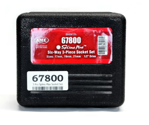 Six way 3 piece socket set