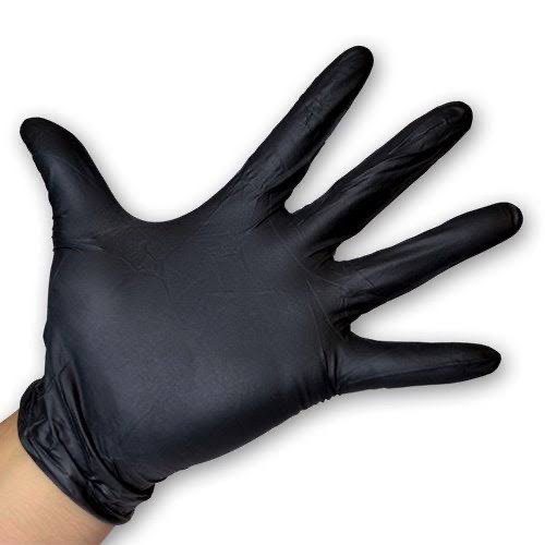 Black Nitrile Gloves | Large